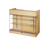 Display Counter 48(L )x 22(W) x 42(H) - Inch,   Maple Ledge-top Counter With Showcase  Front