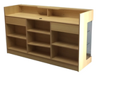 Display counter 72 x 22 x 42 - inch maple