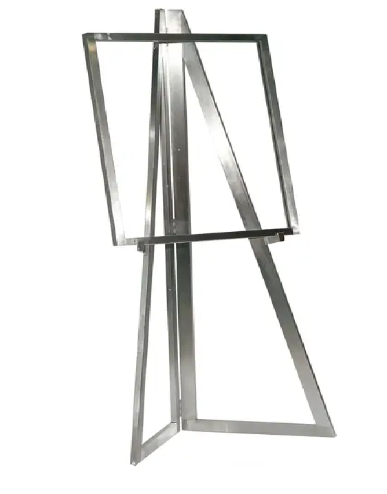 Satin Chrome Portable Floor Easel