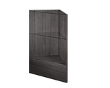 Rustic Grey Triangle Corner Showcase