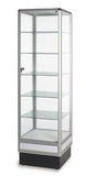 6' high aluminum tower display showcase,glass case