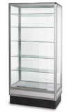 6' high aluminum tower display showcase,glass cases, display cabinet
