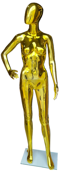 Female plastic mannequin golden chrome finish ---ABFE-11G  display picture 1