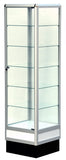 6' high aluminum tower display showcase,glass case