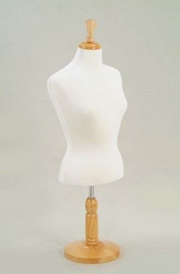 Female Counter Top Body Form with Wood Base - StoreFixtureShowcase.com