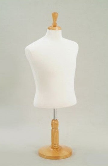 Wood Base Male Counter Top Body Form - StoreFixtureShowcase.com