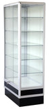 6' high aluminum tower display showcase,glass cases, display cabinet