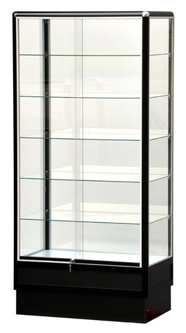 Wall Display Cases With Black Electrophoresis Aluminum Frame - 72 x 34 x20 - Inch