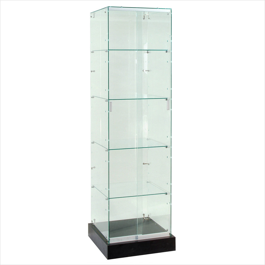 Frameless Tower display Showcase cabinet - StoreFixtureShowcase.com