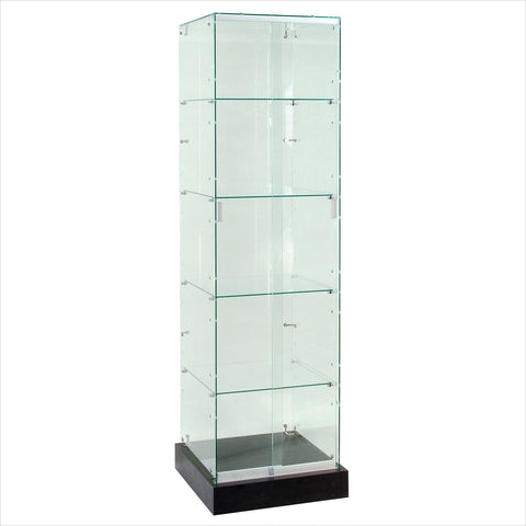 Frameless Tower display Showcase cabinet - StoreFixtureShowcase.com
