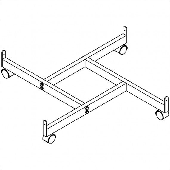 Gridwall Pin Wheel Base - StoreFixtureShowcase.com
