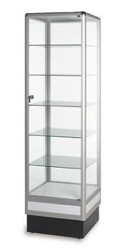 Glass Cabinet With Black Aluminum Frame - 72 x 34 x20 - Inch---Unassembled