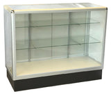 Glass Display Case  With  Tempered Glass And Aluminum Frame In Full Vision - 70 x 38 x20 - Inch