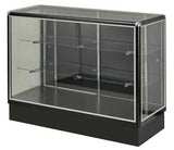 Glass Showcase With  Tempered Glass And Black Electrophoresis Aluminum Frame In Full Vision - 48 x 38 x20 - Inch