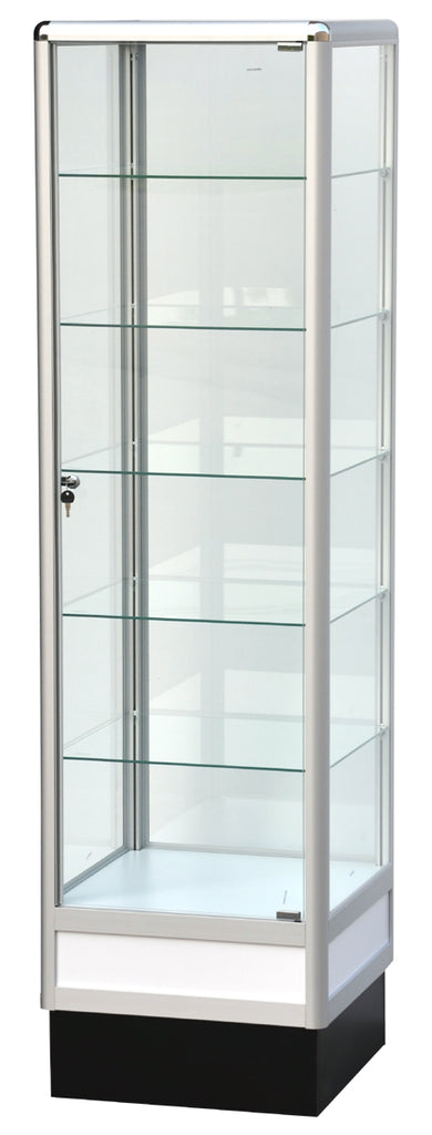 Glass Cabinet With Aluminum Frame - 72 x 20 x20 - Inch