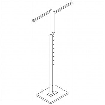 Square Tube 2 way racks - StoreFixtureShowcase.com