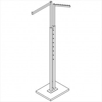 Square tube 2 way rack - StoreFixtureShowcase.com