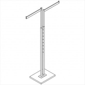 Square tube 2 way rack - StoreFixtureShowcase.com