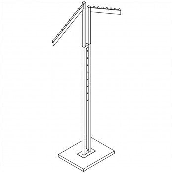 Square Tube 2 way rack - StoreFixtureShowcase.com