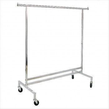 Single Hangrail Rolling Rack - StoreFixtureShowcase.com