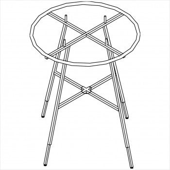 42" Round Rack with Round Ring - StoreFixtureShowcase.com