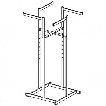 Straight Arm 4 way rack - StoreFixtureShowcase.com