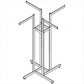 Heavy capacity 4 way rack - StoreFixtureShowcase.com