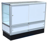 Commercial Display Cases With Aluminum Frames In Half Vision - 70 x 38 x20 - Inch