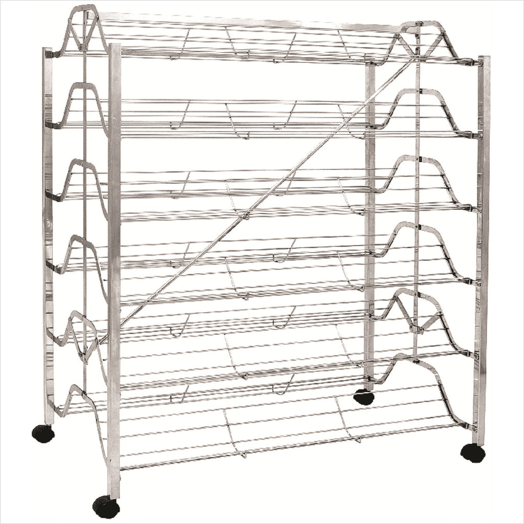 Folding shoe rack with 12 shelves