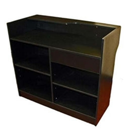 Sales Counter 72(L) x 22(W) x 42(H) - Inch Ledgetop Counter Black