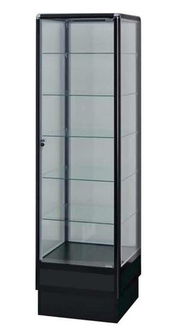 Black electrophoresis aluminum 6' high tower display showcases ---AL7B