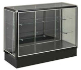 Black electrophoresis aluminum full vision display showcases