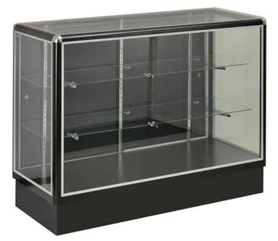 aluminum glass display case for cards Glass Display Case-Black Aluminum Glass Display---Unassembled