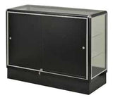 Black electrophoresis aluminum full vision display showcases