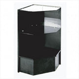 18" wood display showcase pentagon corner - StoreFixtureShowcase.com - 4