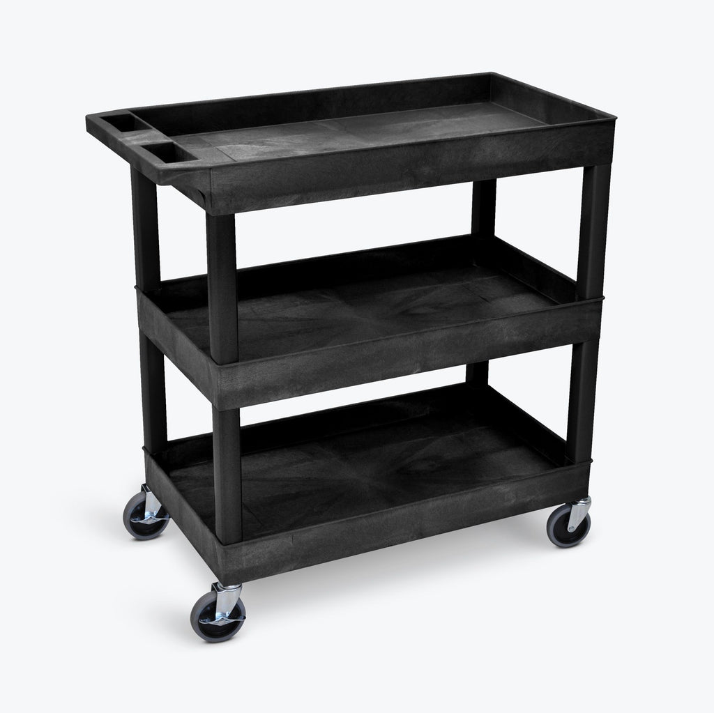 32" x 18" Tub Cart with Three Shelves ---- EC111-B