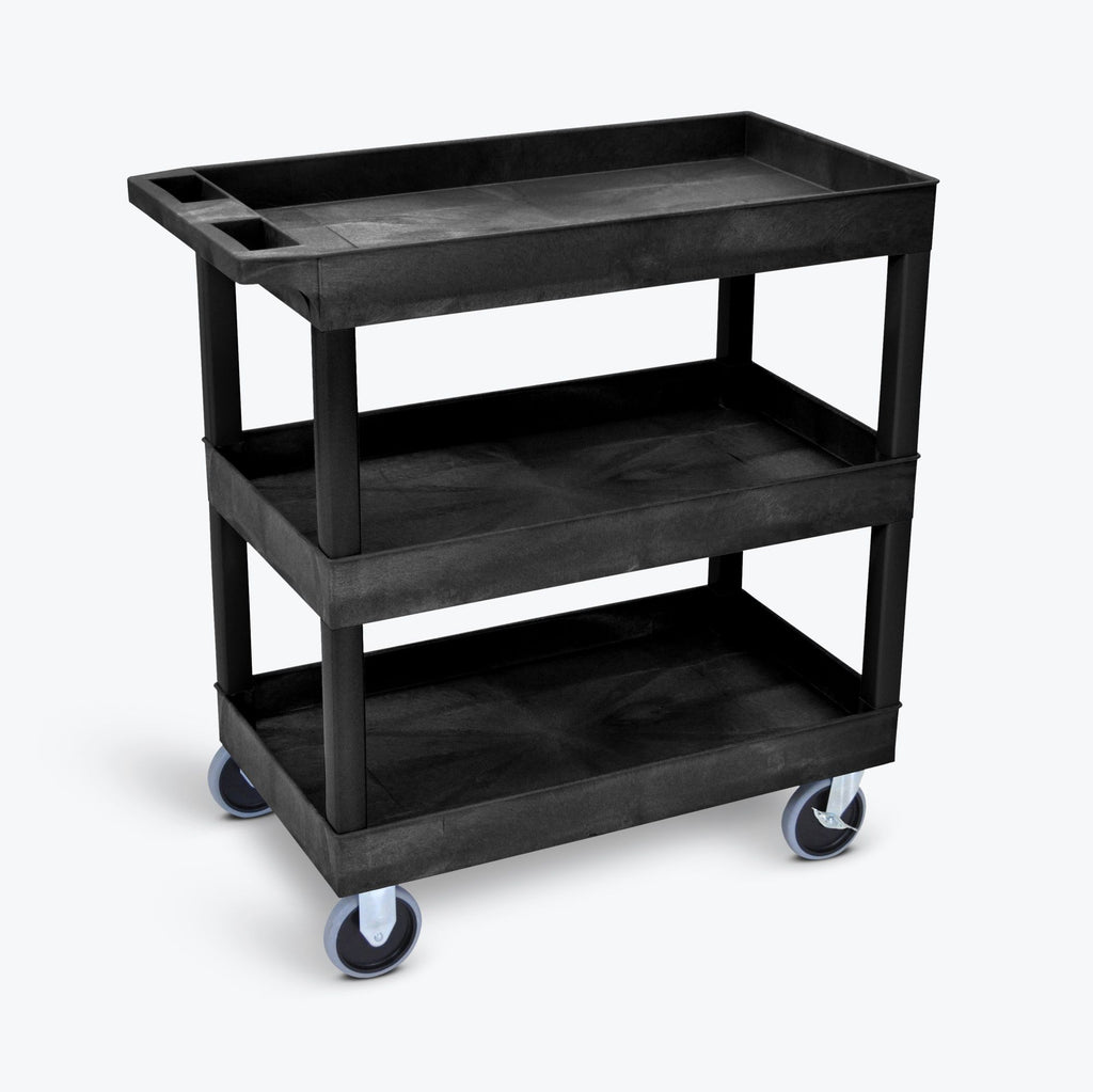 32" x 18" Tub Cart with Three Shelves ---- EC111HD-B