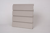 Plastic Slatwall Panels 8 x 1 - Foot Taupe, and 4pcs of 8 x 1 - Foot Make 1pc Standard 8 x 4 - Foot Horizontal Slatwall