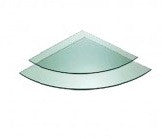 Quarter Round Tempered Glass Shelves - StoreFixtureShowcase.com
