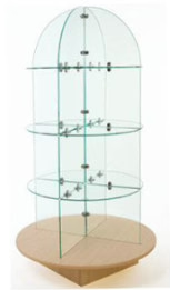 Round base glass display -- --WD11R12M, WD11R12C, WD11R12B, WD11R12W
