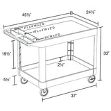 Two-Shelf Heavy-Duty Utility Cart ----  XLC11-B