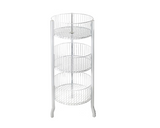 3 Tier Round Basket Display White