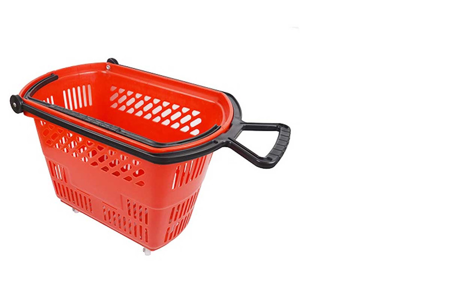 Red Rolling Baskets