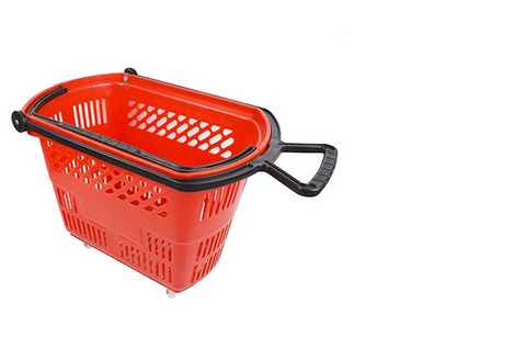 Red Rolling Baskets