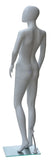 Mannequin with Egg Face in White for Female, Plastic and Hard to Break - ABFA-3-1W