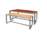 Maple and Cherry Reversible Wood Top Table