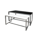 Black and White Reversible Wood Top Table
