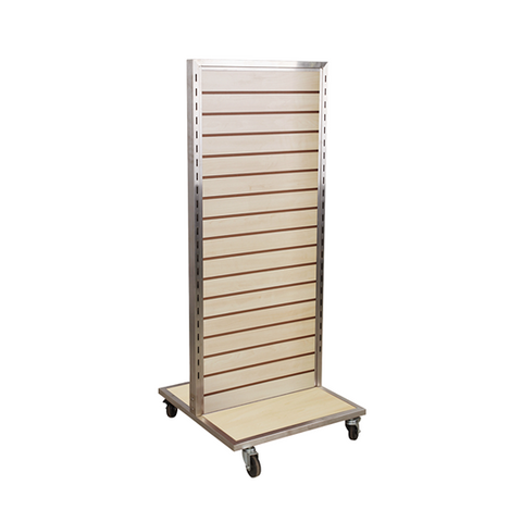 2 Way Rolling Slatwall Display Tower