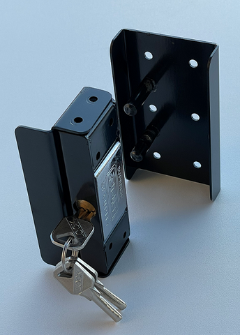 Security Gate Lock Kit Folding Security Gate Lock Black – Store Fixture Showcase