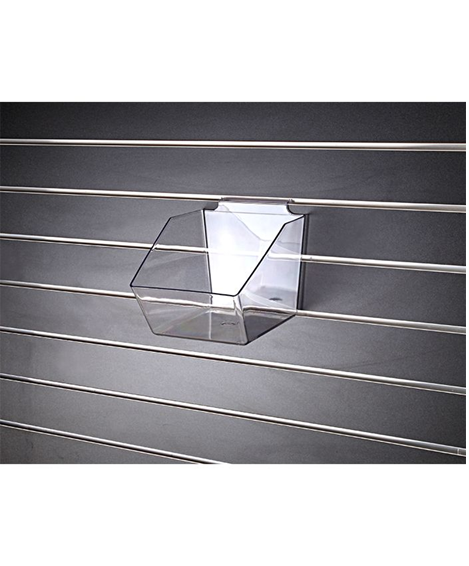 Slatwall Acrylic Bin Clear